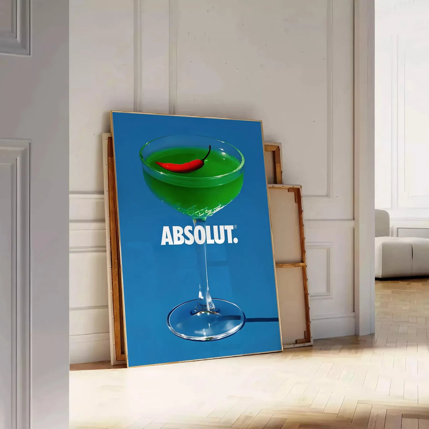 space eye Absolut cocktail poster rich brown vibrant green hues stunning wall art perfect gift enthusiasts splash creativity decor range sizes A4 cm A0